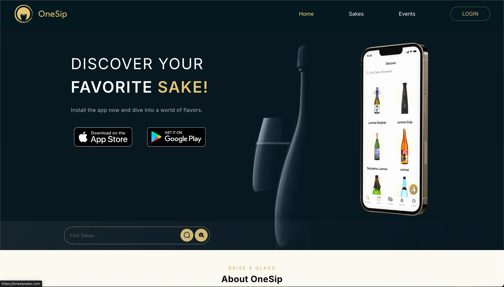 OneSip Sake Discovery App